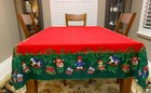 Christmas Holiday Tablecloth Sun Weave 62x86 Toyland Traditional