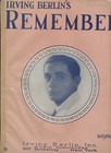Irving Berlin s Remember - Vintage Antique Sheet Music 1925