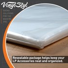 Vinyl Styl   12 Inch Vinyl Record Outer Sleeve Polyethylene - 50 Count  clear   n