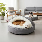 Cat Cave Bed Donut Dog Calming Bed Extra Soft Fluffy Faux Fur Warm Nest House