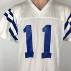 Vtg Russell Athletic Indianapolis Colts White  11 Jeff George Football Jersey 48