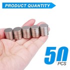50pcs Neodymium Magnets 15x2mm Round Rare Earth Disc For Crafts  Office  Whitebo