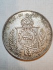 1863 Brazil 2000 Reis Large Silver Coin