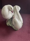 Majolica Ceramic Love Birds Doves Vintage Figurine
