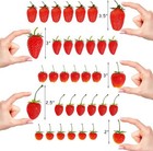 30 Pieces Artificial Strawberries Assorted Size Lifelike Plastic Fake Fruit Deco