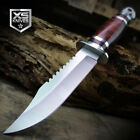 Combat Survival Hunting Tactical Bowie Hard Wood Fixed Blade Full Tang Knife