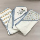 Kyle And Deena Hooded Little Captain Boy Baby Bath Towels Preowned 3 Pc Set