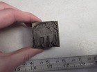 Vintage Letterpress Printing Block  Elephant Heavy All Metal
