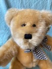 Vtg Dan Dee Collector s Choice Teddy Bear W ribbon Plush 12    Soft   Silky