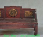 9 8  Unique Old Chinese Wood Dragon Phoenix Flower Bird Sleep Bed Couch Statue