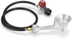 Propane Cast-iron Round Burner   4ft 20psi High Pressure Regulator Hose  Fitting