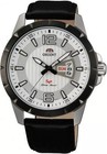 Orient Sp Sport Men s Watch White Dial Day Date Black Leather Strap