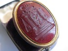 Intaglio Seal  18 Century Xrare Masonic Wax Seal Brass Cornalian Museum Piece