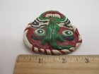 Odd Little Pottery Mask With Lizard On The Nose
