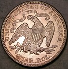 1876 Liberty Seated Silver Quarter Scarce Very Attractive High Quality Features