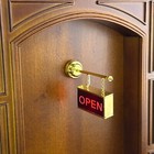 1 12 Scale Miniature Brass Wall Store Open Sign Led Dollhouse Touchless Light