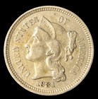 1881 3 Cent Nickel- Choice Ef- Smh 1672