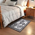 2 x3  Small Moroccan Trellis Washable Rug  Vintage Floral Entryway Rugs Boho 