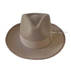 Men s Fedora Dress Hat Camel 100  Australian Wool Size S  M  L  Xl