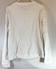 White Waffle Knit Thermal Top Women M Long Sleeve Lightweight Layering Basic