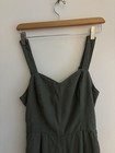 Old Navy Women s Size Small Linen Blend Army Green Cami Jumpsuit