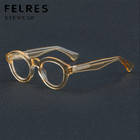 Acetate 138mm Clear Lens Eyeglasses Frame Men Women Anti Blue Light Glasses