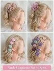 Happy Smiley Hair Claw Clip Bundle 18pc Scunci Goody Beaded Stars Hearts