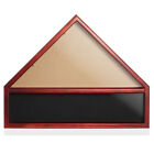 Military Burial Flag And Medal Shadow Box Display Case  Mahogany