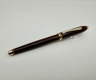 Vintage Cross Townsend Sienna Lacquer Gold Plated Fountain Pen 14k Gold Nib