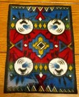 Vintage Tobacco Felt Native American Indian 5 1 2  8 3 4  Hammock Rug Patch