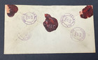 1940 Us Stamps On Cover Fancy Bullseye   s Cancels Registered Wax Seal N c To Va