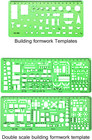 6 Pieces Plastic Measuring Templates Building Formwork Stencils Geometric Drawin