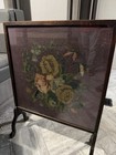 Antique Or Vintage Needlepoint Fireplace Screen