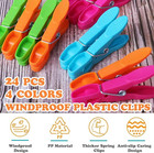 24 Pcs Heavy Duty Plastic Clothespins Non-slip Clothes Pins Indoor Outdoor