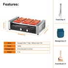 Hot Dog Grill Machine Commercial Electric Hot Dog Roller  1200w 7 Roller Grill