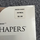 Vtg Jcpenney Sheer Caress Subtle Shapers Sheer Pantyhose Queen Short Oatmeal