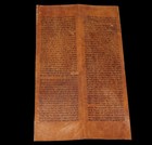 Torah Scroll Bible Vellum Manuscript Leaf 300yrs From Turkey Genesis 38 28-41 13