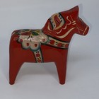  4  Vintage G a  Olsson Made In Sweden Hand Carved painted Swedish Dala Horses
