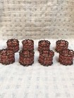 Pier One Moroccan Red Beaded Napkin Rings Set Of 8