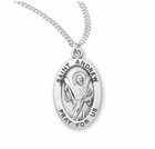 St  Andrew Sterling Silver Medal Necklace With A 24 Inch Chain