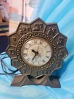 Vintage Judaica Desk Clock Hebrew Numbers Tested Works Great Israel Jewish    