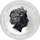 2019-p Tuvalu  1 The Simpsons Marge And Maggie 1 Oz  9999 Fine Silver Bu Coin