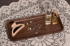 Rectangle Walnut Wood Tray for Tea Tray Coffee Table Tay kitchen Tableware Decor