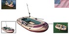 4-person Voyager Inflatable Boat - Ideal For Family Fun  Fishing   Adventures-  