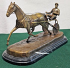  rare Vintage Nib 2003 Delaware Park Bronze   Marble Horse Statue From Archives 
