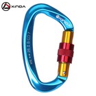 5 Pack 25kn D Shape Aluminum Carabiner Screw Locking Hook For Climbing Caving Us