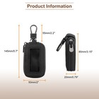 2pcs Car Key Fob Cover Case Leather Universal  Smart Car Key Holder Black