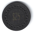 Rare Vintage Frontier Club  25 Casino Chip  Excellent Cond  Lv Nv 1940s