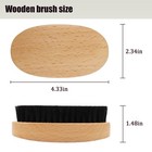 Men s Beard Brush Kit With Pearwood Comb And Boar Bristle Brush  Brown