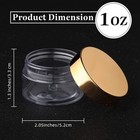 Satinior 36 Pieces 1 Oz Plastic Jars With Lids Wide Mouth Airtight 1 Oz  Gold